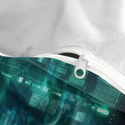 Hacker Housse de Couette Imprimée 3D Douce 3 Pièces Literie Garçons Filles