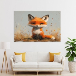 Renard Peinture sur toile sans cadre, impressions posters art mural pour déco maison chambre bureau