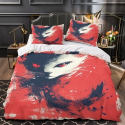 Chat Housse de Couette Imprimée 3D Douce 3 Pièces Literie Garçons Filles