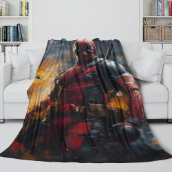 Marvel Deadpool Plaid en Polaire Imprimé 3D Couverture Douce Confortable pour Canapé Lit Bureau