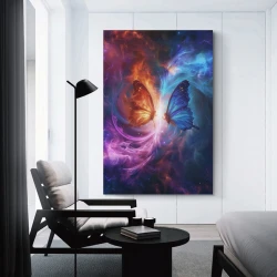 Papillon Peinture sur toile sans cadre, impressions posters art mural pour déco maison chambre bureau