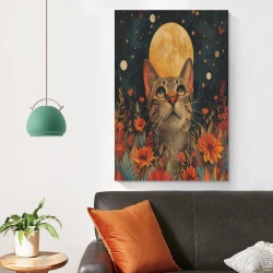Chat Peinture sur toile sans cadre, impressions posters art mural pour déco maison chambre bureau