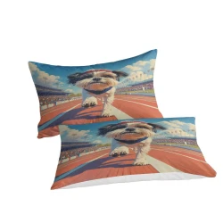 Shih Tzu Housse de Couette Imprimée 3D Douce 3 Pièces Literie Garçons Filles