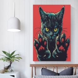 Chat Peinture sur toile sans cadre, impressions posters art mural pour déco maison chambre bureau