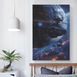 Étoile de la Mort Star Wars Peinture sur toile sans cadre, impressions posters art mural pour déco maison chambre bureau