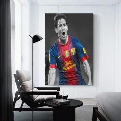 Lionel Messi Peinture sur toile sans cadre, impressions posters art mural pour déco maison chambre bureau
