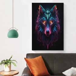 Loup Peinture sur toile sans cadre, impressions posters art mural pour déco maison chambre bureau