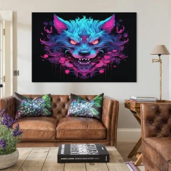 Loup Peinture sur toile sans cadre, impressions posters art mural pour déco maison chambre bureau