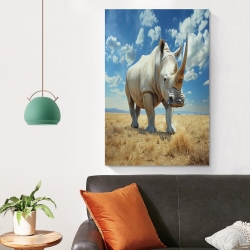 Nashorn Unrahmtes Leinwandbild, Wandkunst-Poster-Drucke für Zuhause, Schlafzimmer, Büro Dekoration
