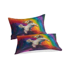 Yorkshire Terrier Housse de Couette Imprimée 3D Douce 3 Pièces Literie Garçons Filles