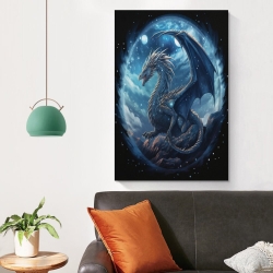 occidental Dragon Peinture sur toile sans cadre, impressions posters art mural pour déco maison chambre bureau