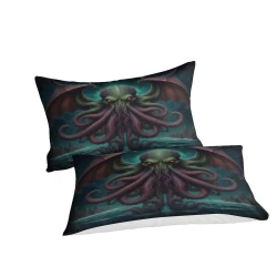 Mythe de l'horreur Cthulhu Housse de Couette Imprimée 3D Douce 3 Pièces Literie Garçons Filles