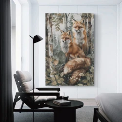 Renard Peinture sur toile sans cadre, impressions posters art mural pour déco maison chambre bureau