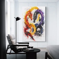Dragon Peinture sur toile sans cadre, impressions posters art mural pour déco maison chambre bureau