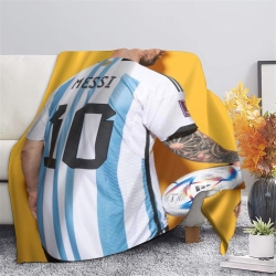 Lionel Messi Plaid en Polaire Imprimé 3D Couverture Douce Confortable pour Canapé Lit Bureau