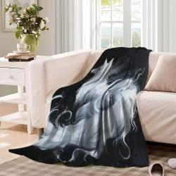 Wolf 3D Gedruckte Fleece-Decke Weiche Gemütliche Decke für Sofa Bett Büro