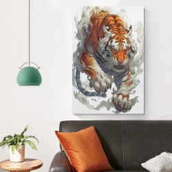 Tigre Peinture sur toile sans cadre, impressions posters art mural pour déco maison chambre bureau