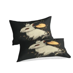 Lapin Housse de Couette Imprimée 3D Douce 3 Pièces Literie Garçons Filles