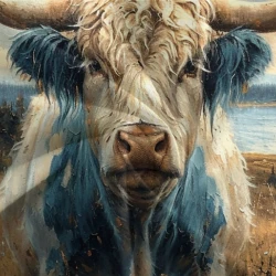 Vache des Highlands Housse de Couette Imprimée 3D Douce 3 Pièces Literie Garçons Filles
