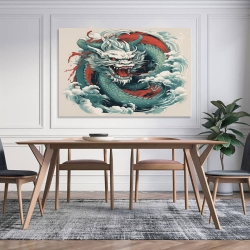 oriental Dragon Peinture sur toile sans cadre, impressions posters art mural pour déco maison chambre bureau