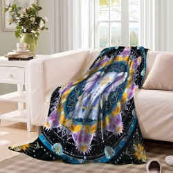Éléphant Plaid en Polaire Imprimé 3D Couverture Douce Confortable pour Canapé Lit Bureau