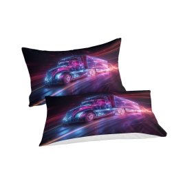 Gros camion Housse de Couette Imprimée 3D Douce 3 Pièces Literie Garçons Filles