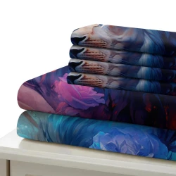 Lion Housse de Couette Imprimée 3D Douce 3 Pièces Literie Garçons Filles