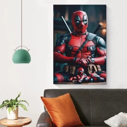 Marvel Deadpool Peinture sur toile sans cadre, impressions posters art mural pour déco maison chambre bureau
