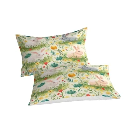 Lapin Housse de Couette Imprimée 3D Douce 3 Pièces Literie Garçons Filles