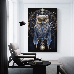Hibou Peinture sur toile sans cadre, impressions posters art mural pour déco maison chambre bureau