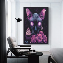 Hairless Chat Peinture sur toile sans cadre, impressions posters art mural pour déco maison chambre bureau