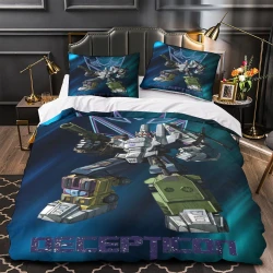 Transformers Megatron Housse de Couette Imprimée 3D Douce 3 Pièces Literie Garçons Filles