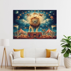 Lion Peinture sur toile sans cadre, impressions posters art mural pour déco maison chambre bureau