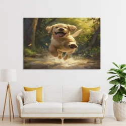 Golden Retriever Peinture sur toile sans cadre, impressions posters art mural pour déco maison chambre bureau