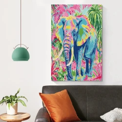 Éléphant Peinture sur toile sans cadre, impressions posters art mural pour déco maison chambre bureau