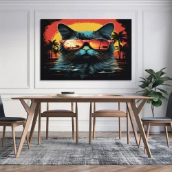 Chat Peinture sur toile sans cadre, impressions posters art mural pour déco maison chambre bureau
