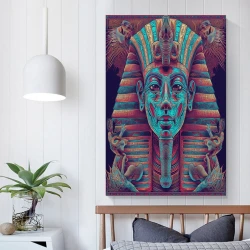 Pharaon égyptien Peinture sur toile sans cadre, impressions posters art mural pour déco maison chambre bureau