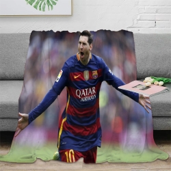 Lionel Messi Plaid en Polaire Imprimé 3D Couverture Douce Confortable pour Canapé Lit Bureau