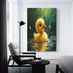 Pato amarillo Pintura en lienzo sin marco, impresiones de pósters arte pared para decoración hogar dormitorio oficina