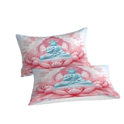 Bouddha Housse de Couette Imprimée 3D Douce 3 Pièces Literie Garçons Filles