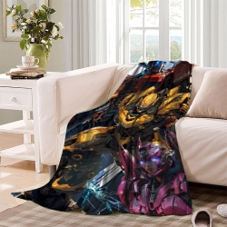 Transformers Bumblebee Plaid en Polaire Imprimé 3D Couverture Douce Confortable pour Canapé Lit Bureau