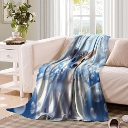 Cerf sika Plaid en Polaire Imprimé 3D Couverture Douce Confortable pour Canapé Lit Bureau