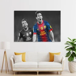 Lionel Messi Peinture sur toile sans cadre, impressions posters art mural pour déco maison chambre bureau