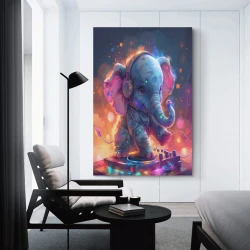 Elefante Pintura en lienzo sin marco, impresiones de pósters arte pared para decoración hogar dormitorio oficina