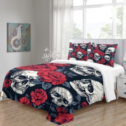 Crâne Housse de Couette Imprimée 3D Douce 3 Pièces Literie Garçons Filles