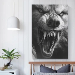 Loup Peinture sur toile sans cadre, impressions posters art mural pour déco maison chambre bureau