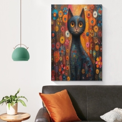 Cute Chat Peinture sur toile sans cadre, impressions posters art mural pour déco maison chambre bureau