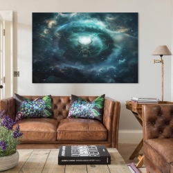 Evil Dragon Unframed Canvas Painting, Wall Art Poster Prints for Home Bedroom Office Decoration