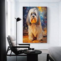 Oil Painting Chien Peinture sur toile sans cadre, impressions posters art mural pour déco maison chambre bureau