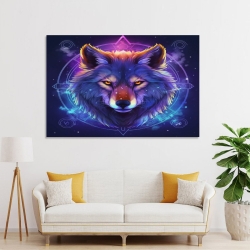 Loup Peinture sur toile sans cadre, impressions posters art mural pour déco maison chambre bureau